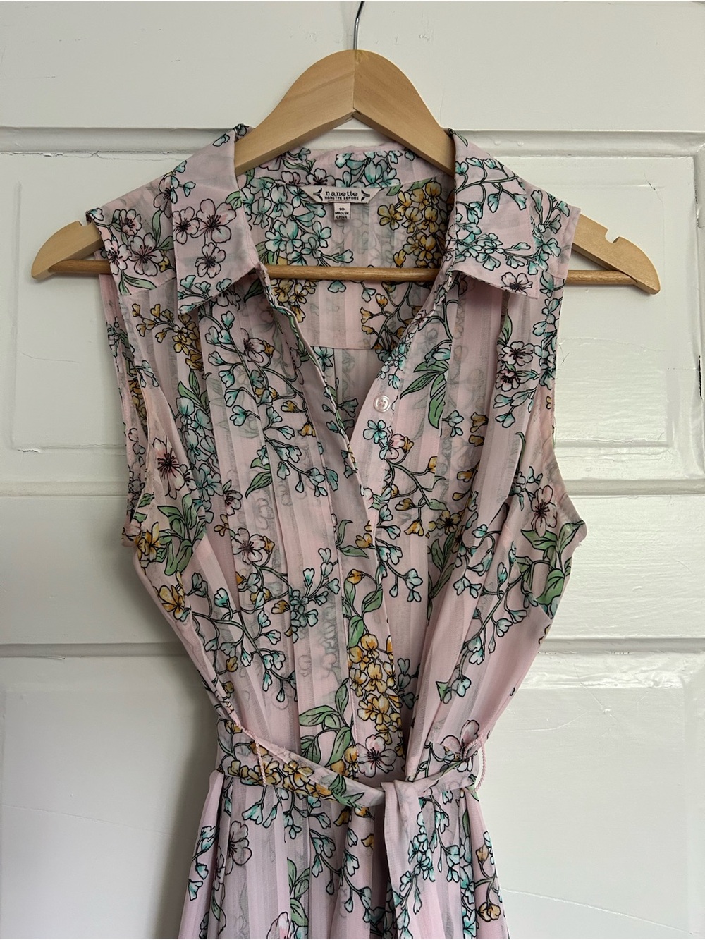 Nanette Lepore Pink Floral Sleeveless Midi Dress